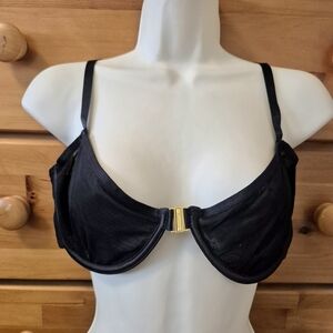 NWT Frederick's of Hollywood Alanza Black Sheer Mesh Underwire Bra